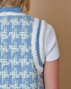 La Piscine Paris Manteau sans manches en tweed à empiècements Edward Achour*Femme Manteaux