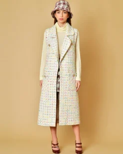 La Piscine Paris Manteau sans manches en tweed Edward Achour*Femme Manteaux