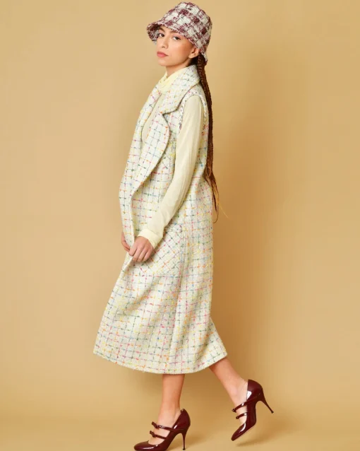 La Piscine Paris Manteau sans manches en tweed Edward Achour*Femme Manteaux