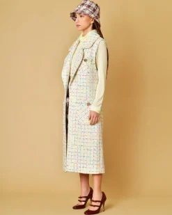 La Piscine Paris Manteau sans manches en tweed Edward Achour*Femme Manteaux