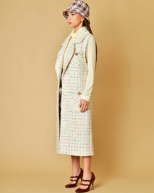 La Piscine Paris Manteau sans manches en tweed Edward Achour*Femme Manteaux