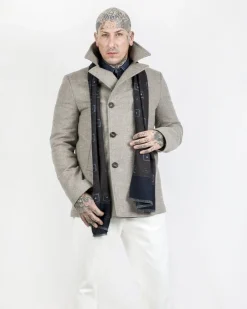 La Piscine Paris Maxi foulard 100% laine bicolore à motif Corneliani*Homme Écharpes, Foulards