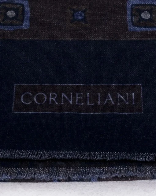 La Piscine Paris Maxi foulard 100% laine bicolore à motif Corneliani*Homme Écharpes, Foulards