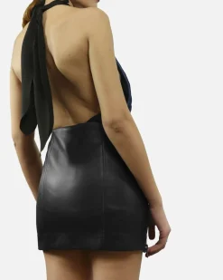 La Piscine Paris Mini jupe en cuir Balmain*Femme Jupes
