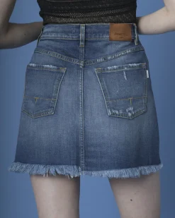 La Piscine Paris Mini jupe en jean destroy True NYC*Femme Jupes|Bas Femme
