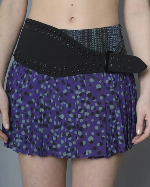 La Piscine Paris Mini-jupe plissé à motif pois Just Cavalli*Femme Jupes