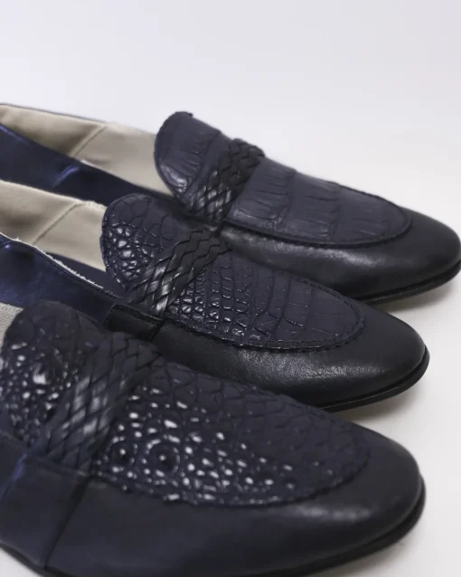 La Piscine Paris Mocassins en cuir effet croco Moreschi*Homme Chaussures