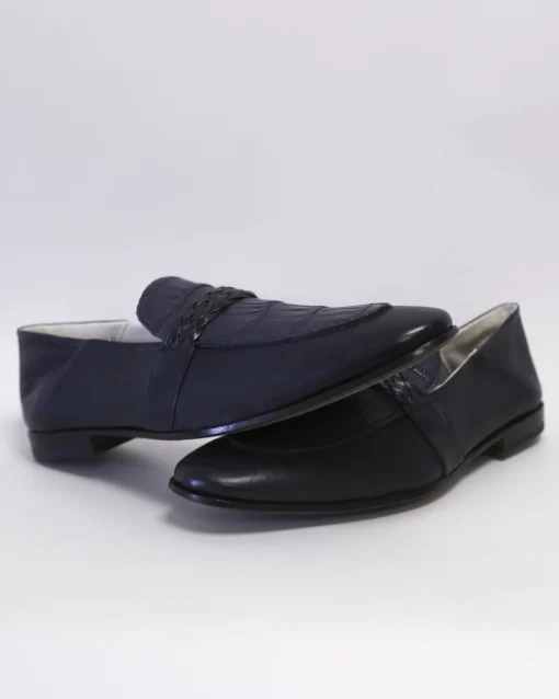 La Piscine Paris Mocassins en cuir effet croco Moreschi*Homme Chaussures