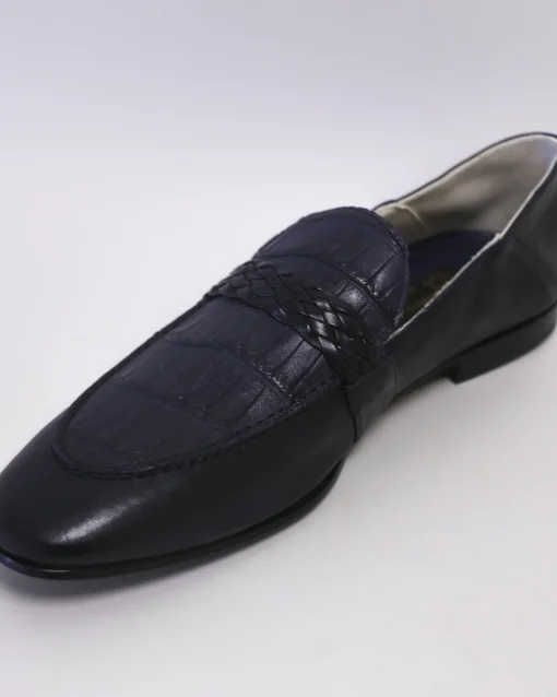 La Piscine Paris Mocassins en cuir effet croco Moreschi*Homme Chaussures