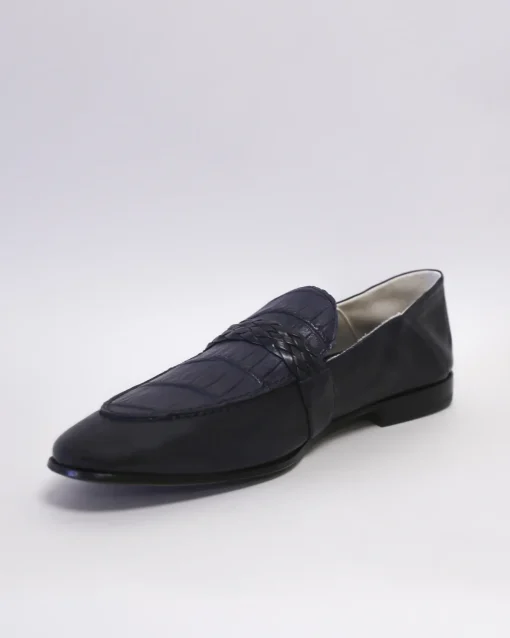 La Piscine Paris Mocassins en cuir effet croco Moreschi*Homme Chaussures