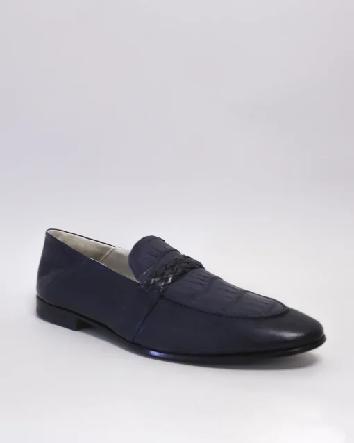 La Piscine Paris Mocassins en cuir effet croco Moreschi*Homme Chaussures