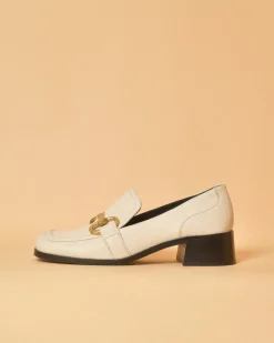 La Piscine Paris Mocassins en cuir à boucles dorées Casheart*Femme Chaussures