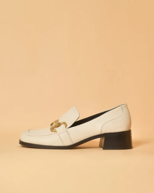 La Piscine Paris Mocassins en cuir à boucles dorées Casheart*Femme Chaussures