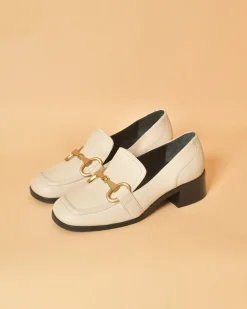 La Piscine Paris Mocassins en cuir à boucles dorées Casheart*Femme Chaussures