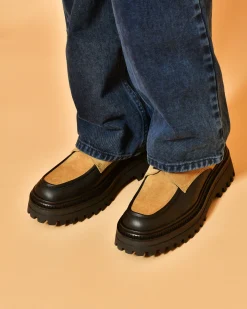 La Piscine Paris Mocassins en cuir à empiècement Casheart*Femme Chaussures