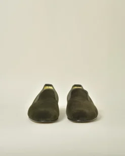 La Piscine Paris Mocassins en velours olive Bowhill & Elliott*Homme Chaussures