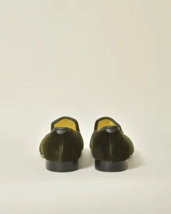 La Piscine Paris Mocassins en velours olive Bowhill & Elliott*Homme Chaussures