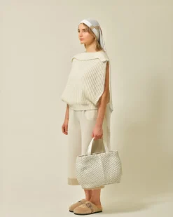 La Piscine Paris Panier en cuir tressé Falorni*Femme Sacs