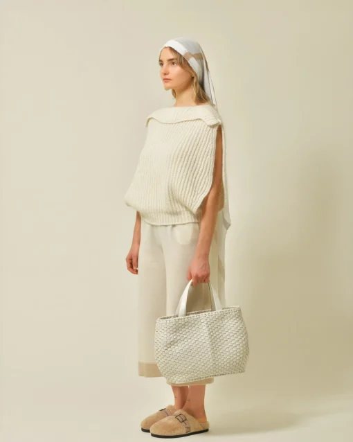 La Piscine Paris Panier en cuir tressé Falorni*Femme Sacs