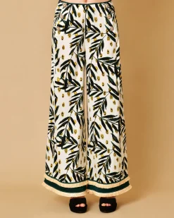 La Piscine Paris Pantalon à imprimé et finitions en pailles Edward Achour*Femme Blousons & Vestes