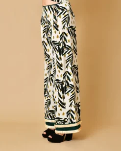 La Piscine Paris Pantalon à imprimé et finitions en pailles Edward Achour*Femme Blousons & Vestes