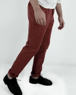 La Piscine Paris Pantalon à pinces orange Luca Capri*Homme Pantalons