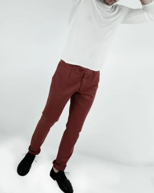 La Piscine Paris Pantalon à pinces orange Luca Capri*Homme Pantalons