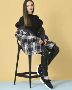 La Piscine Paris Pantalon bi-matière en cuir verni P.A.R.O.S.H*Femme Pantalons