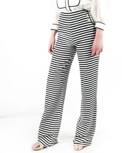 La Piscine Paris Pantalon à rayures noires Edward Achour*Femme Pantalons