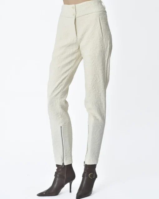 La Piscine Paris Pantalon blanc cassé texturé Masnada*Femme Pantalons|Bas Femme