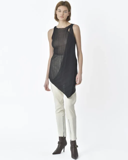 La Piscine Paris Pantalon blanc cassé texturé Masnada*Femme Pantalons|Bas Femme