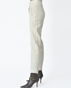 La Piscine Paris Pantalon blanc cassé texturé Masnada*Femme Pantalons|Bas Femme