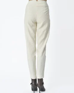 La Piscine Paris Pantalon blanc cassé texturé Masnada*Femme Pantalons|Bas Femme