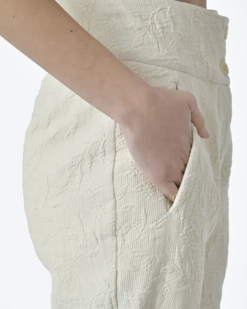 La Piscine Paris Pantalon blanc cassé texturé Masnada*Femme Pantalons|Bas Femme