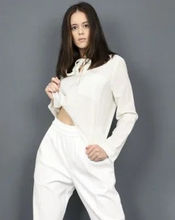 La Piscine Paris Pantalon en cuir synthétique Nude*Femme Pantalons