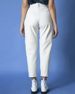 La Piscine Paris Pantalon carotte en cuir P.A.R.O.S.H*Femme Pantalons|Bas Femme