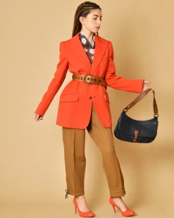 La Piscine Paris Pantalon carotte en laine côtelé La Sartoria*Femme Pantalons|Bas Femme