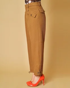 La Piscine Paris Pantalon carotte en laine côtelé La Sartoria*Femme Pantalons|Bas Femme