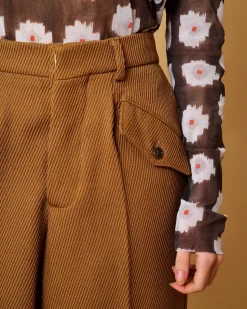 La Piscine Paris Pantalon carotte en laine côtelé La Sartoria*Femme Pantalons|Bas Femme
