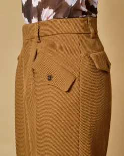 La Piscine Paris Pantalon carotte en laine côtelé La Sartoria*Femme Pantalons|Bas Femme