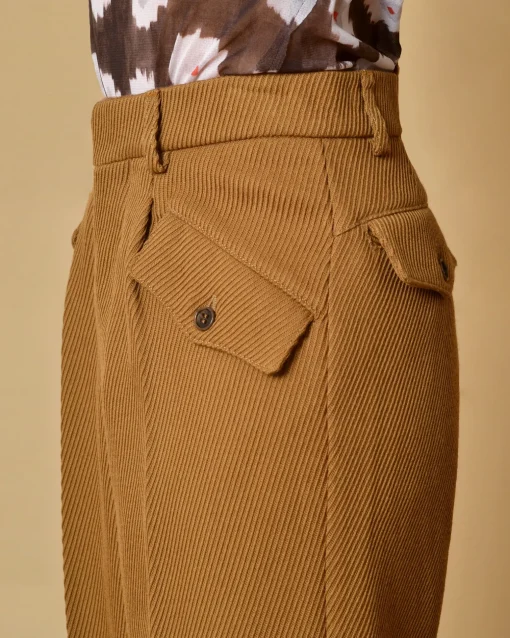 La Piscine Paris Pantalon carotte en laine côtelé La Sartoria*Femme Pantalons|Bas Femme