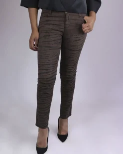 La Piscine Paris Pantalon chocolat motifs zèbre May June*Femme Pantalons|Jeans