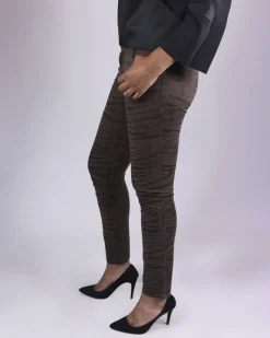 La Piscine Paris Pantalon chocolat motifs zèbre May June*Femme Pantalons|Jeans