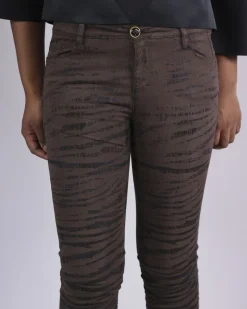 La Piscine Paris Pantalon chocolat motifs zèbre May June*Femme Pantalons|Jeans