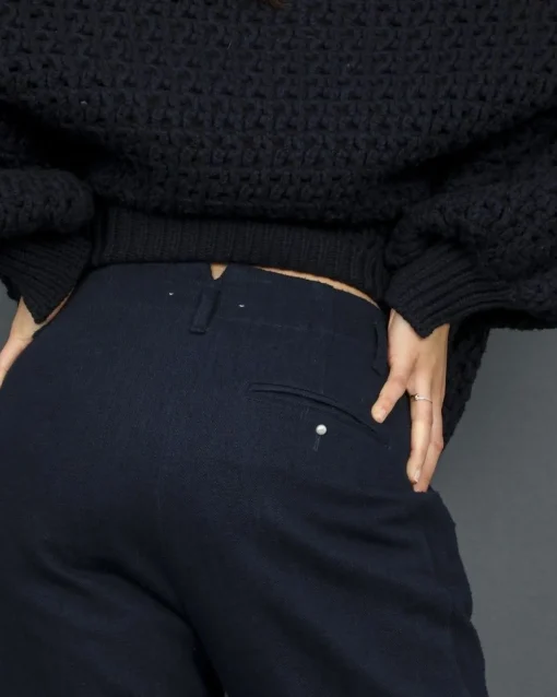 La Piscine Paris Pantalon cigarette en jean à plis Forte Forte*Femme Pantalons