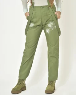 La Piscine Paris Pantalon coupe droite à bretelles True NYC*Femme Pantalons|Bas Femme