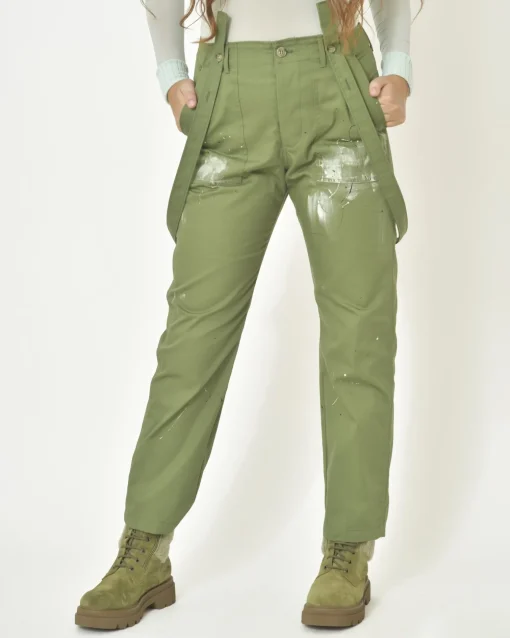 La Piscine Paris Pantalon coupe droite à bretelles True NYC*Femme Pantalons|Bas Femme