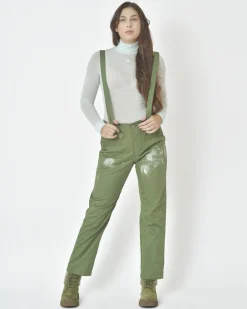 La Piscine Paris Pantalon coupe droite à bretelles True NYC*Femme Pantalons|Bas Femme