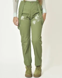 La Piscine Paris Pantalon coupe droite à bretelles True NYC*Femme Pantalons|Bas Femme