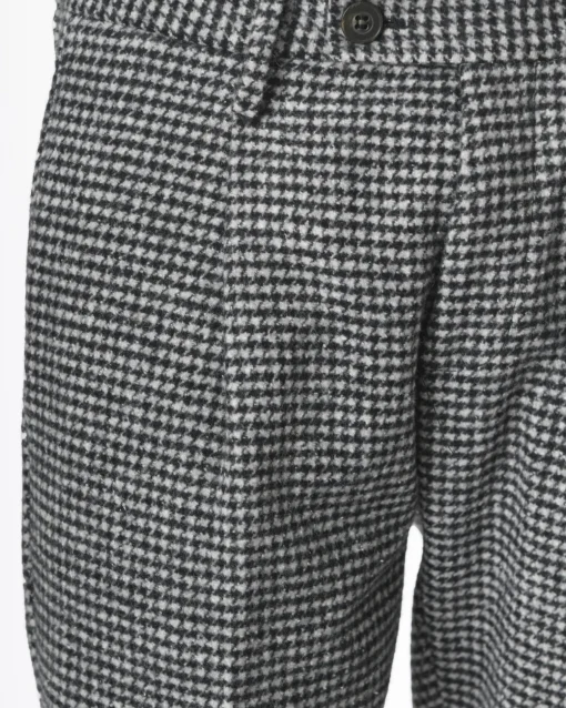 La Piscine Paris Pantalon coupe droite pied de coq Bro-Ship*Homme Pantalons